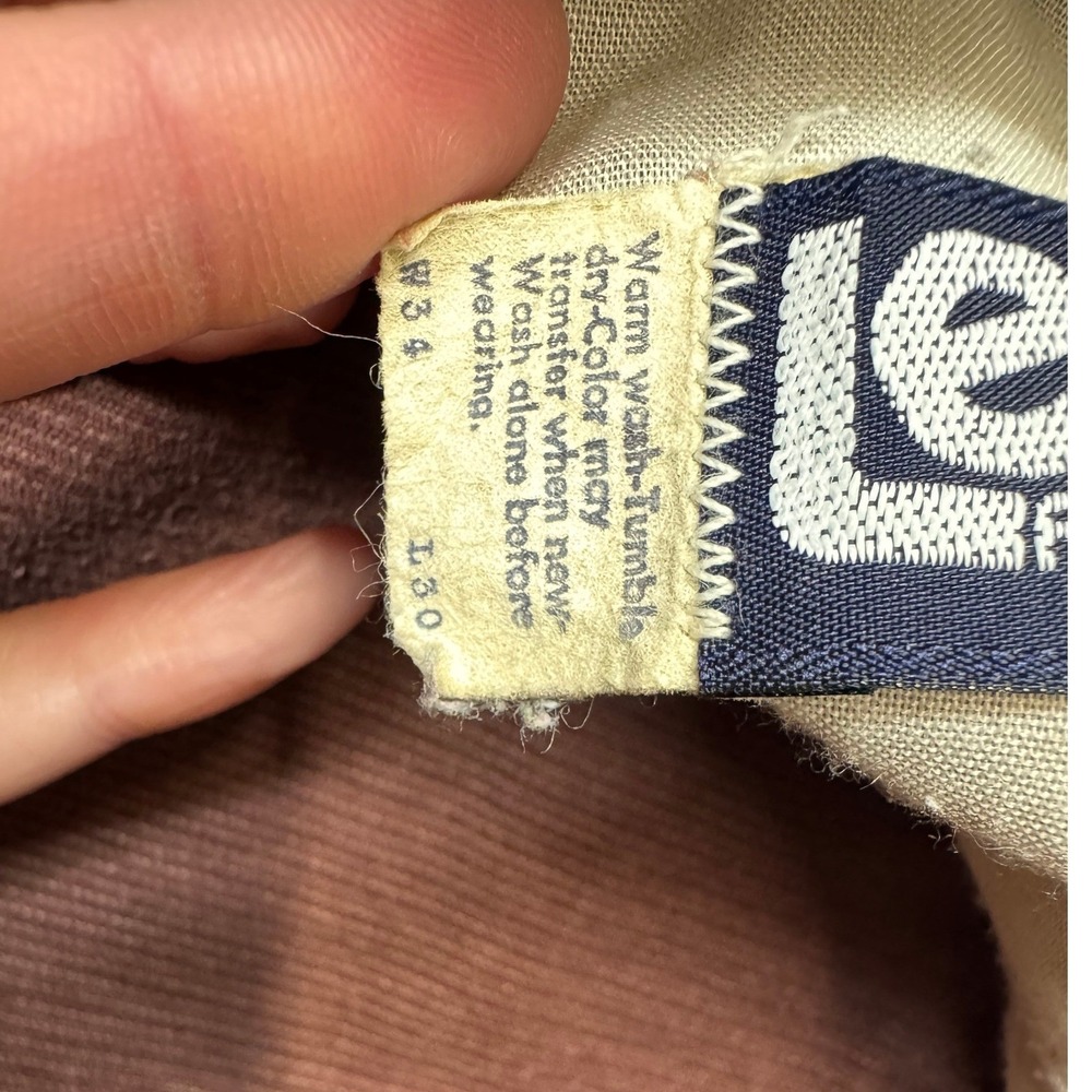 Vintage 1979 Levi's For Men Corduroy Pants Brown San Francisco 1850 Patch 34x30 - Picture 14 of 15